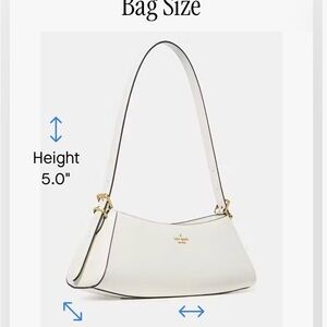 kate spade ♠️ Frankie Meringue Textured Patent Leather Shoulder Bag